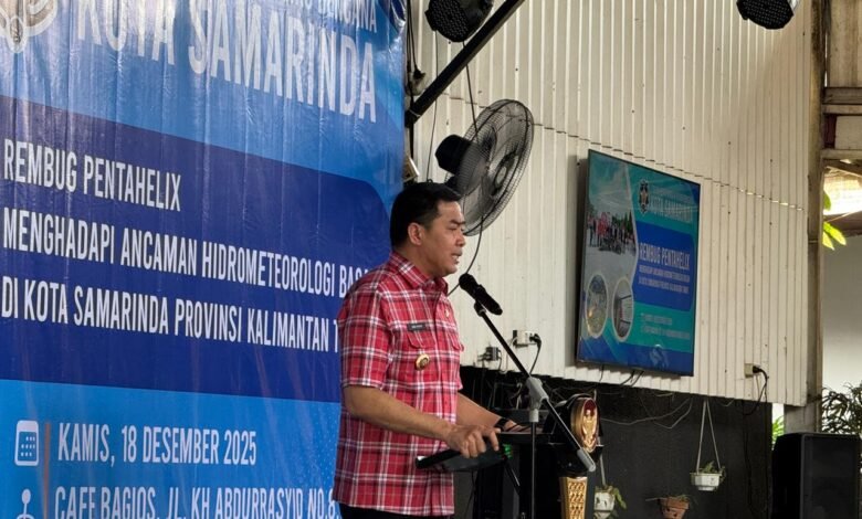 Wali Kota Samarinda Andi Harun saat dalam acara Rembug Pentahelix yang menegaskan kunci kesiapan Kota Tepian menghadapi bencana. (IST)