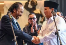 Ketua Umum Partai NasDem Surya Paloh dan Presiden Prabowo Subianto