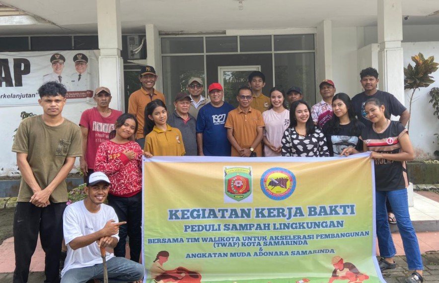Pemkot Samarinda Apresiasi Inisiatif Angkatan Muda Adonara Gelar Kerja Bakti di Kantor TWAP