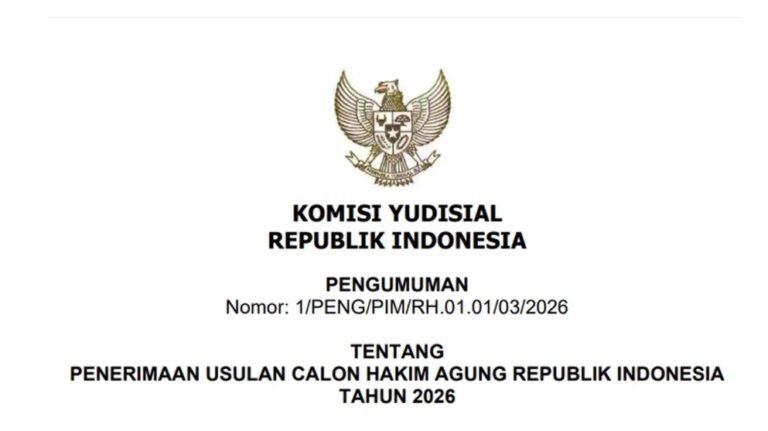 KY Buka Seleksi Hakim Agung 2026, Ini Syarat dan Mekanisme Pendaftarannya