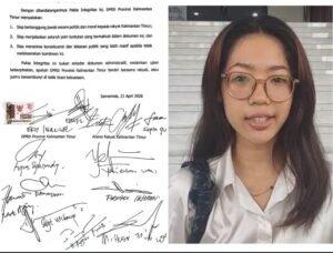 Aliansi Tagih Komitmen DPRD Kaltim, Gedung Karang Paci Kosong Saat Pakta Integritas Diserahkan