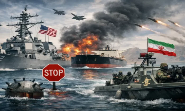 Ilustreasi konflik Iran dan Amerika Serikat di Selat Hormuz