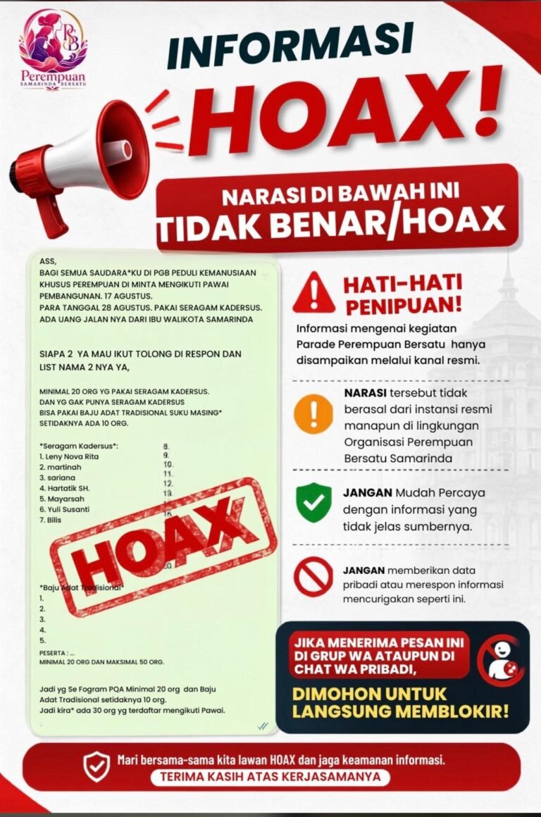 Beredar Ajakan Pawai Pembangunan, Perempuan Bersatu Samarinda Tegaskan Hoaks