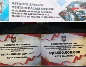 Samarinda Kembali Berprestasi, Sabet Dua Penghargaan Kemendagri 2026 Batch II